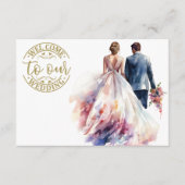 Carte D'accompagnement Mariage classique Boho Floral (Devant)