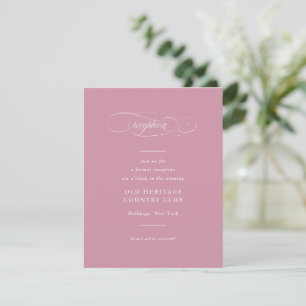 Carte D'accompagnement Mariage classique d'élégance de script