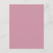 Carte D'accompagnement Mariage classique d'élégance de script (Dos)