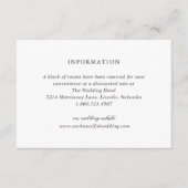 Carte D'accompagnement Mariage Classique Élégant (Devant)