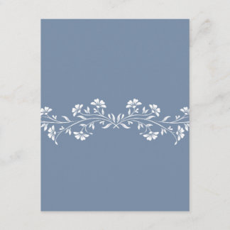 Carte D'accompagnement Mariage Classique Élégant Poussiéreux Bleu
