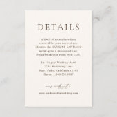 Carte D'accompagnement Mariage classique ivoire élégant (Devant)