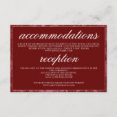 Carte D'accompagnement Mariage classique Maroon élégant (Devant)
