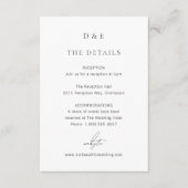 Carte D'accompagnement Mariage classique noir et blanc élégant (Devant)