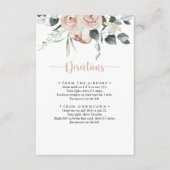 Carte D'accompagnement Mariage classique rose rose Rose directionnelle (Devant)