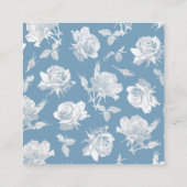 Carte D'accompagnement Mariage Code QR Calligraphie Bleu Poussiéreux (Dos)