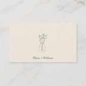 Carte D'accompagnement Mariage Code QR Capturez l'amour Vert Sauge (Dos)