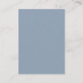Carte D'accompagnement Mariage Code QR Scannable Bleu Poussiéreux Chic Mi (Dos)