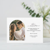 Carte D'accompagnement Mariage Code vestimentaire Boho Arch Photo (Debout devant)