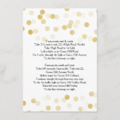 Carte D'accompagnement Mariage Conduite Directions Gold Foil Parties scin (Devant)