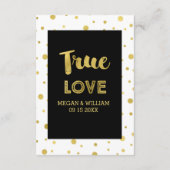 Carte D'accompagnement Mariage Confetti en or noir - Direction Insertion (Dos)