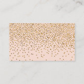 Carte D'accompagnement Mariage Confetti rose et or (Dos)