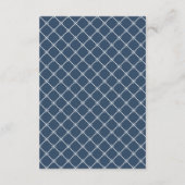Carte D'accompagnement Mariage Côte de Dusty Blue Monogram Réception (Dos)
