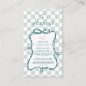 Carte D'accompagnement Mariage côtier à main (Devant)