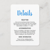 Carte D'accompagnement Mariage côtier blanc et blanc (Devant)