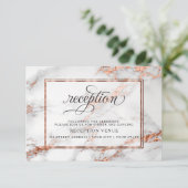 Carte D'accompagnement Mariage Cuivre et Marbre Élégance Audacieuse (Debout devant)