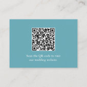 Carte D'accompagnement Mariage Customisé bleu turquoise (Dos)