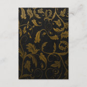 Carte D'accompagnement Mariage damassé noir et or - Puits de souhaits (Dos)