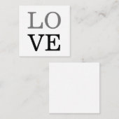 Carte D'accompagnement Mariage d'amour de script noir gris (Devant / Derrière)