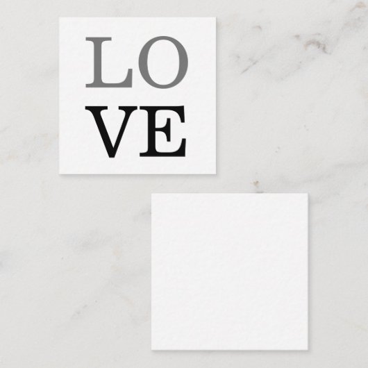 Carte D'accompagnement Mariage d'amour de script noir gris (Devant / Derrière)