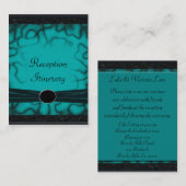 Carte D'accompagnement Mariage dans le jardin gothique vert et noir (Devant / Derrière)