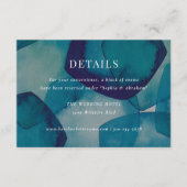 Carte D'accompagnement Mariage d'aquarelle Abstrait bleu (Devant)