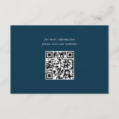 Carte D'accompagnement Mariage d'aquarelle Abstrait bleu (Dos)