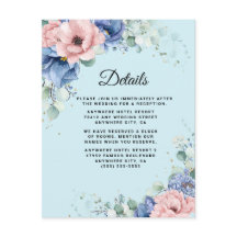Mariage d'aquarelle bleu rose pâle
