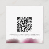 Carte D'accompagnement Mariage d'aquarelle Bourgogne - Élégant script (Dos)