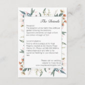 Carte D'accompagnement Mariage d'aquarelle de couleur verte, rose et rose (Devant)