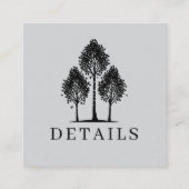 Carte D'accompagnement Mariage d'arbre gris Aspen QR (Dos)