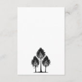 Carte D'accompagnement Mariage d'arbre noir et blanc (Dos)