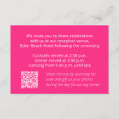 Carte D'accompagnement Mariage d'art primrose alpin avec code QR (Dos)