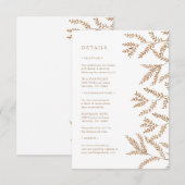 Carte D'accompagnement Mariage d'automne (Devant / Derrière)