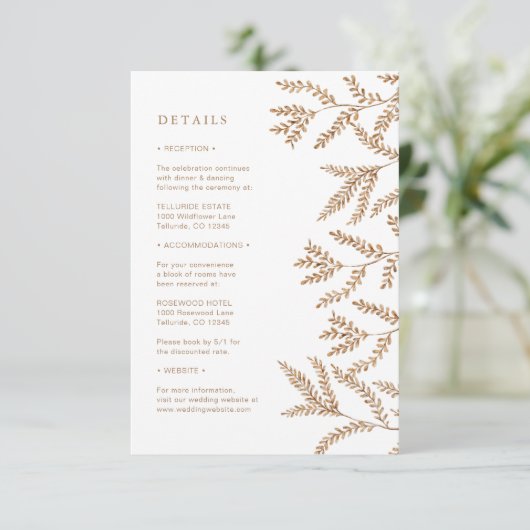 Carte D'accompagnement Mariage d'automne (Debout devant)