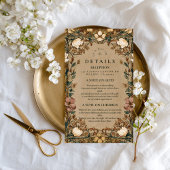 Carte D'accompagnement Mariage d'automne vintage
