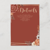 Carte D'accompagnement Mariage de automne de script manuscrit rustique mo (Devant)