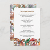 Carte D'accompagnement Mariage de automne Rustique de champignons aquarel (Devant / Derrière)