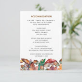 Carte D'accompagnement Mariage de automne Rustique de champignons aquarel (Debout devant)