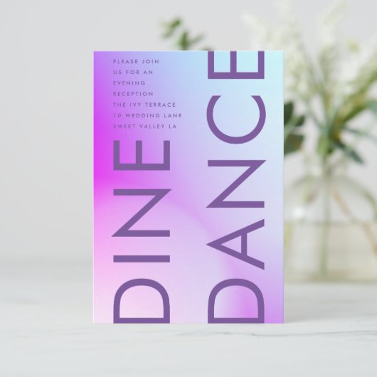 Carte D'accompagnement Mariage de automne violet ultra moderne (Debout devant)