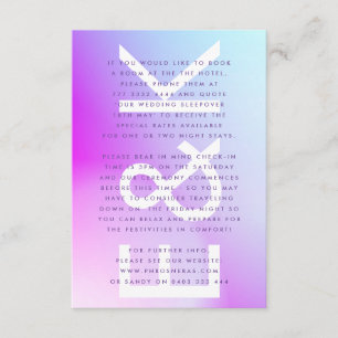 Carte D'accompagnement Mariage de automne violet ultra moderne