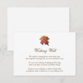 Carte D'accompagnement Mariage de automne Wishing well, feuille aquarelle (Devant / Derrière)