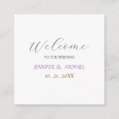 Carte D'accompagnement Mariage de bienvenue élégant en calligraphie (Devant)