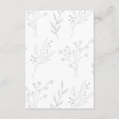 Carte D'accompagnement Mariage de Boho Floral Corner Argent (Dos)
