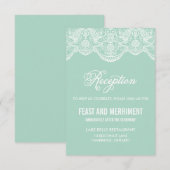 Carte D'accompagnement Mariage de Brocart de Dentelle de Réception (Devant / Derrière)