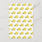 Carte D'accompagnement Mariage de cadre vert citron italien (Dos)