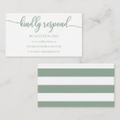 Carte D'accompagnement Mariage de calligraphie en ligne RSVP (Devant / Derrière)