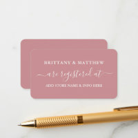 Mariage de calligraphie moderne Registre Dusty Ros