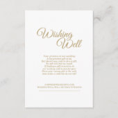Carte D'accompagnement Mariage de calligraphie or simple Wishing well (Devant)