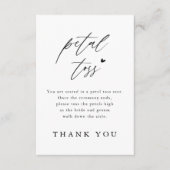 Carte D'accompagnement Mariage de calligraphie Petal Toss Envoyer des car (Devant)